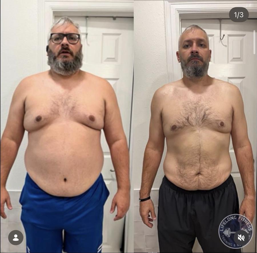 LifeLong Fitness — Client before and after weight loss transformation