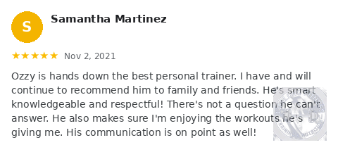 Samantha Martinez Google review