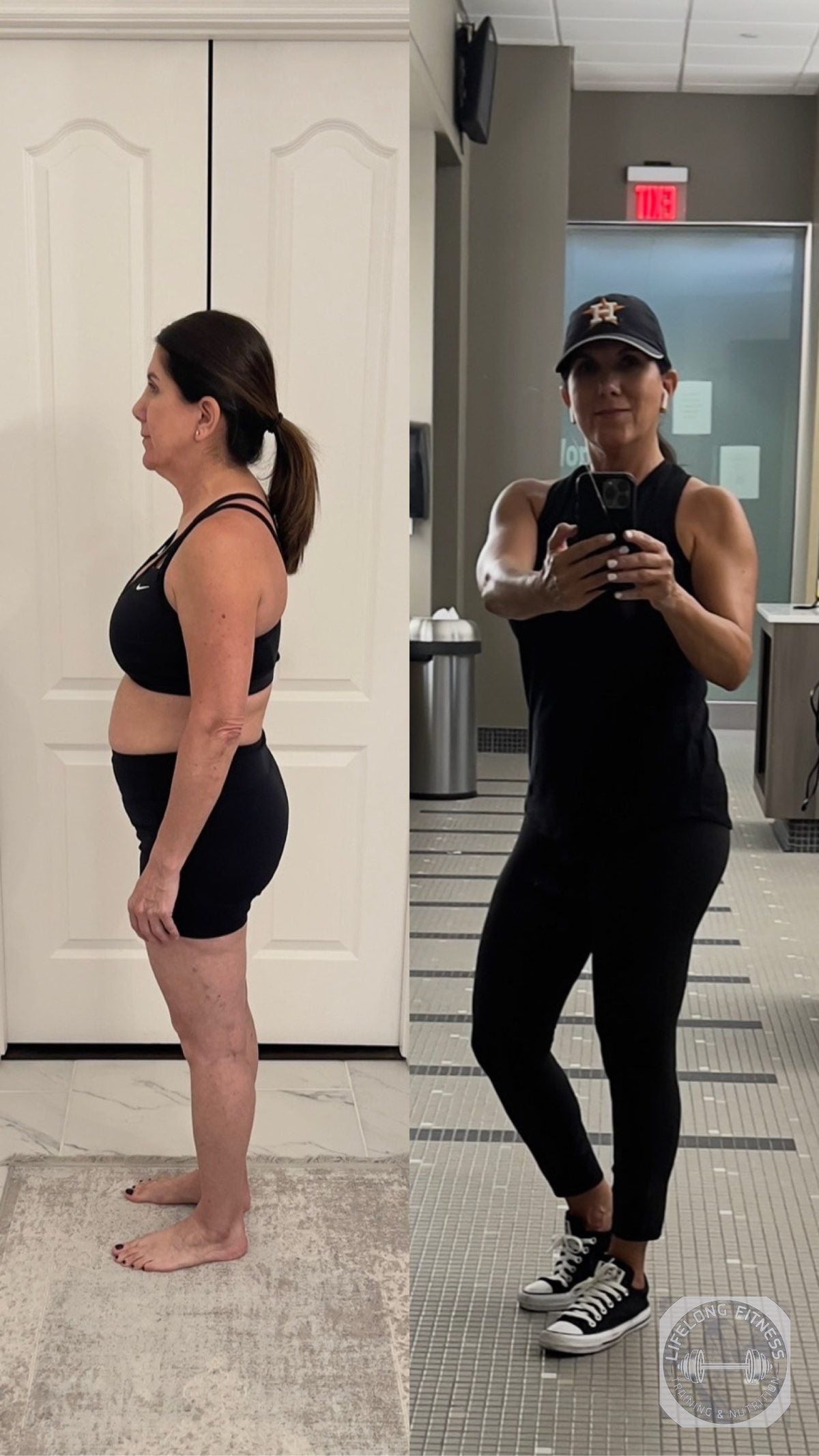 Client transformation before-and-after side by side