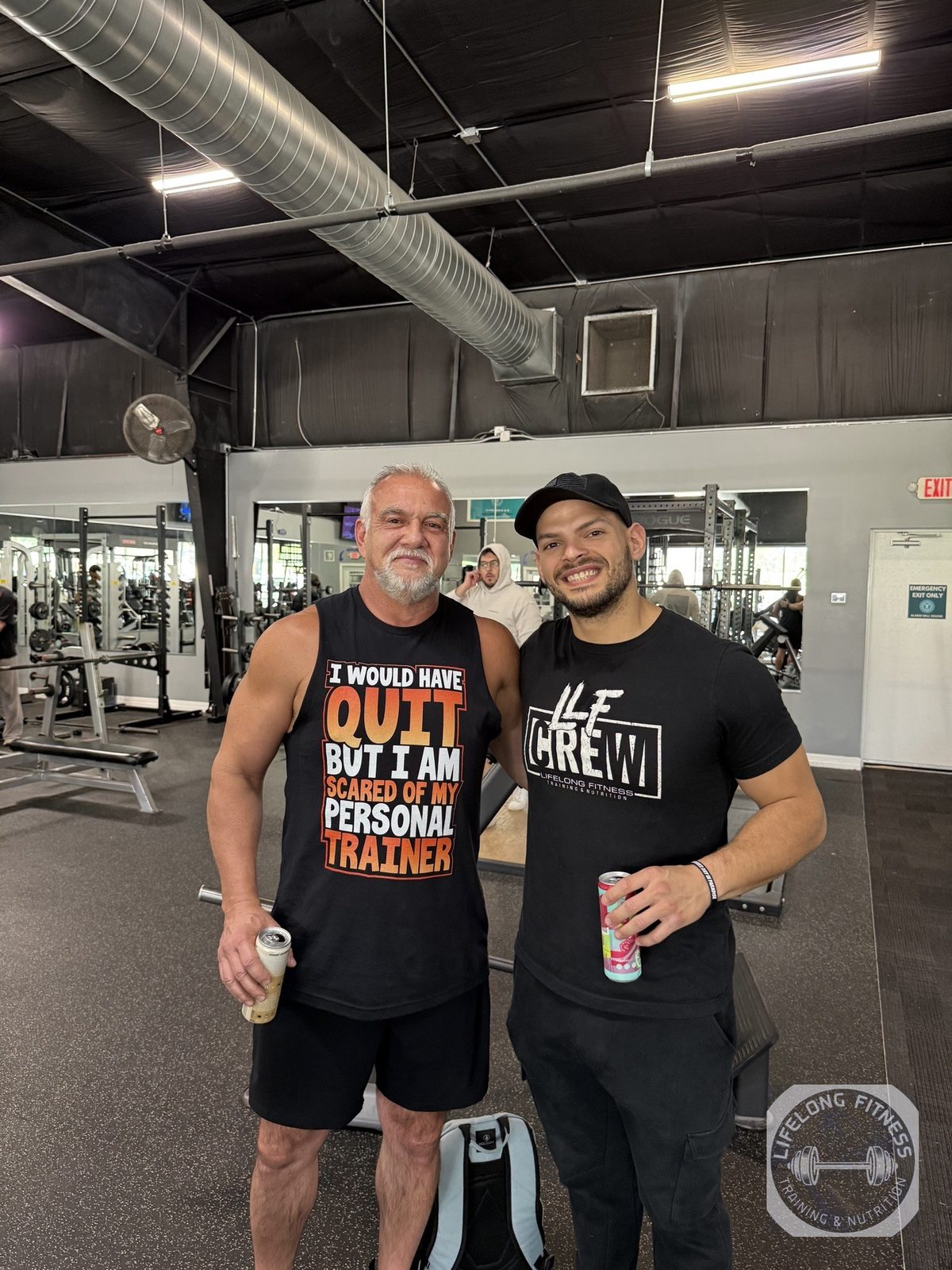 Coach Ozzy with client after a training session